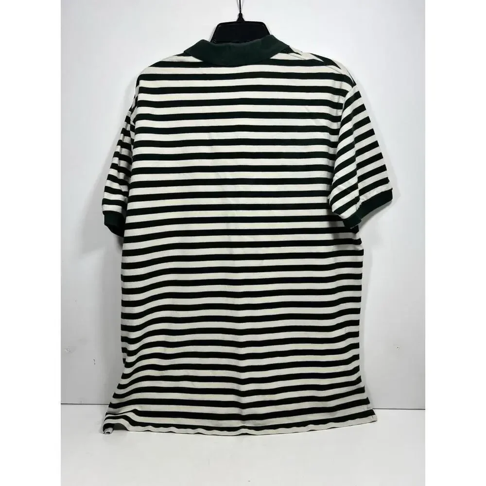 Lot Of 2 Polo Ralph Lauren Short Sleeve Polo Shirts XL Solid & Stripe Pony